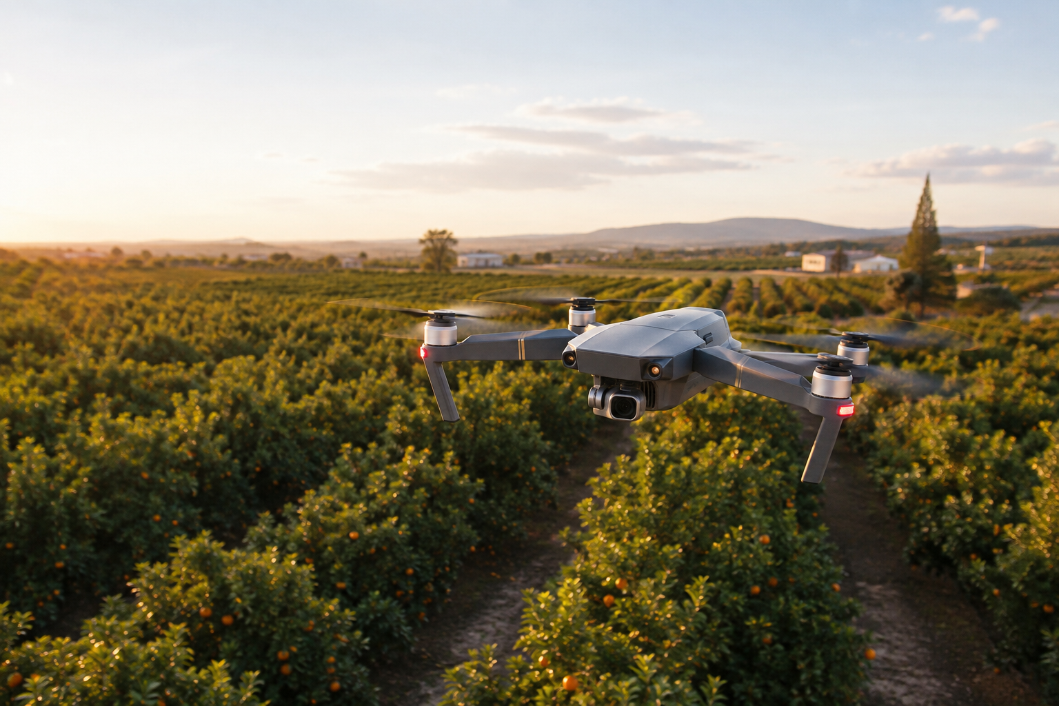 Drone in volo per riprese aeree